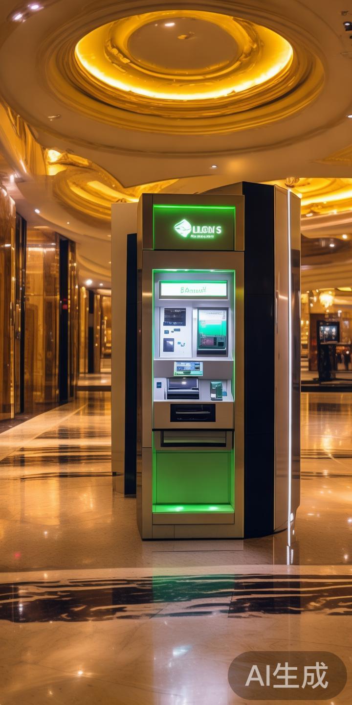 在澳门威尼斯人酒店内，ATM机不仅提供了简单便捷的